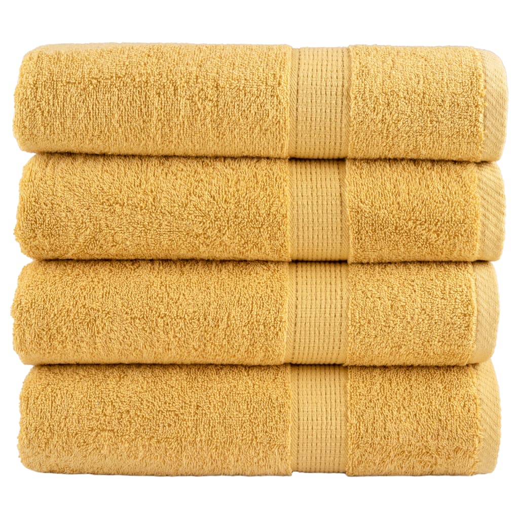 JUNG Vida Premium Duschtücher SOLUND 4 Stk. Gold 70x140 cm 600 g/m²