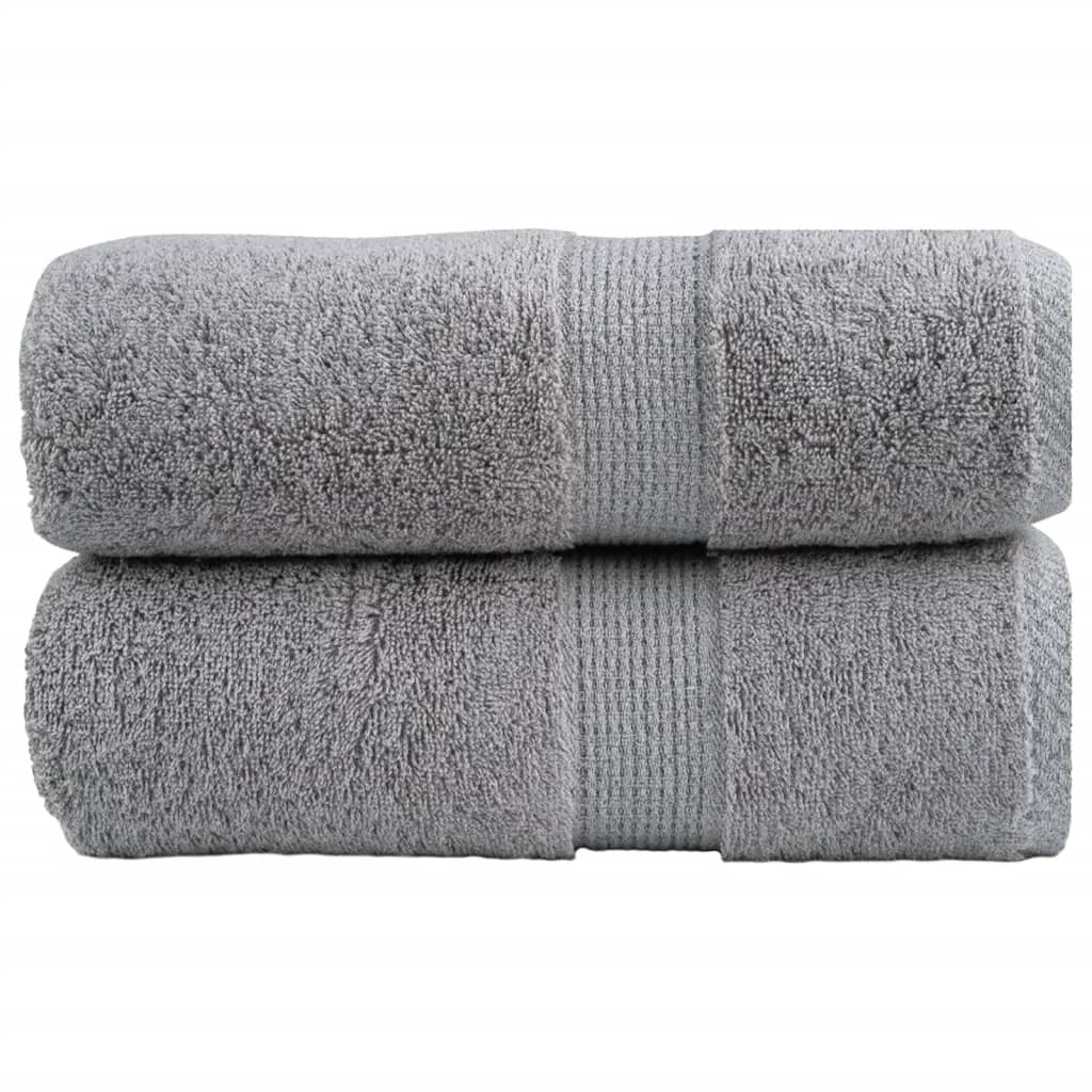 JUNG Vida Premium-Waschtücher SOLUND 2 Stk. Grau 30x30 cm 600 g/m²