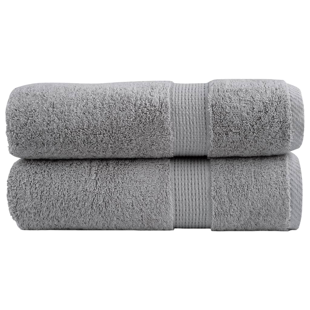JUNG Vida Premium Handtücher SOLUND 2 Stk. Grau 50x100 cm 600 g/m²