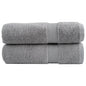 JUNG Vida Premium Badetücher SOLUND 2 Stk. Grau 100x150 cm 600 g/m²