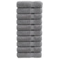 JUNG Vida Premium Badetücher SOLUND 10 Stk. Grau 100x150 cm 600 g/m²
