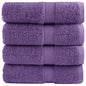 JUNG Vida Premium Waschhandtücher SOLUND 4 Stück Lila 30x30 cm 600 g/m²