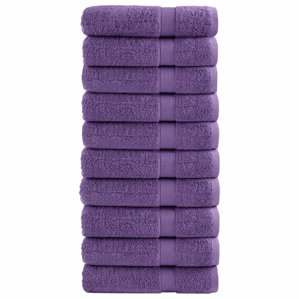JUNG Vida Premium-Handtücher SOLUND 10 Stk. Lila 50x100 cm 600 g/m²