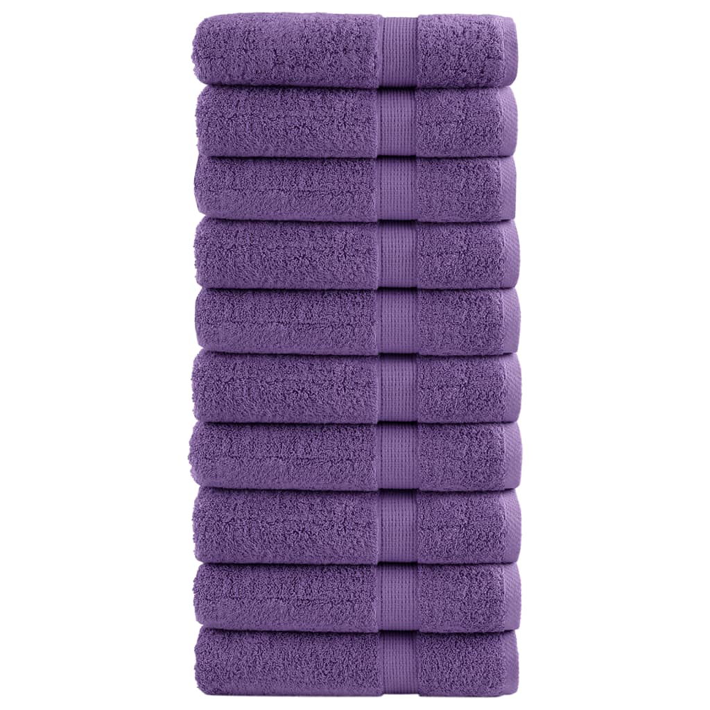 JUNG Vida Premium-Duschtücher SOLUND 10 Stk. Lila 70x140 cm 600 g/m²