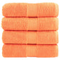 JUNG Vida Premium Waschhandtücher SOLUND 4 Stück Orange 30x30 cm 600 g/m²