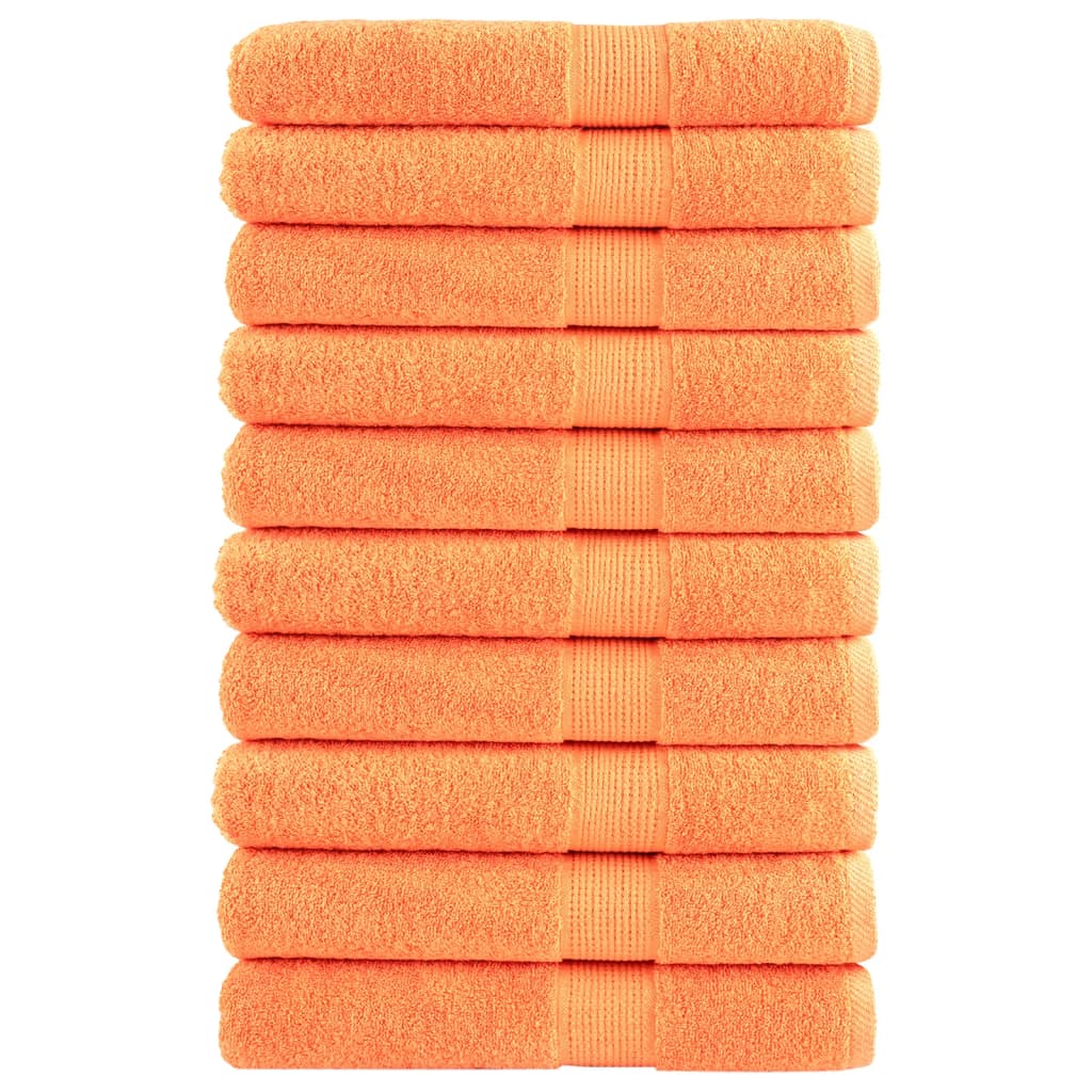JUNG Vida Premium-Saunatücher SOLUND 10 Stk. Orange 80x200 cm 600 g/m²
