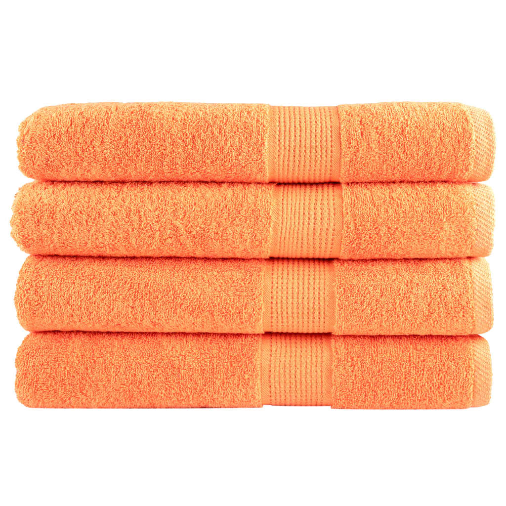 JUNG Vida Premium-Handtücher SOLUND 4 Stk. Orange 100x200 cm 600 g/m²