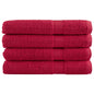 JUNG Vida Premium-Handtücher SOLUND 4 Stk. Rot 100x200 cm 600 g/m²