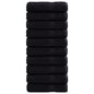 JUNG Vida Premium-Handtücher SOLUND 10 Stk. Schwarz 50x100 cm 600 g/m²