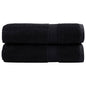 JUNG Vida Premium-Duschtücher SOLUND 2 Stk. Schwarz 70x140 cm 600 g/m²