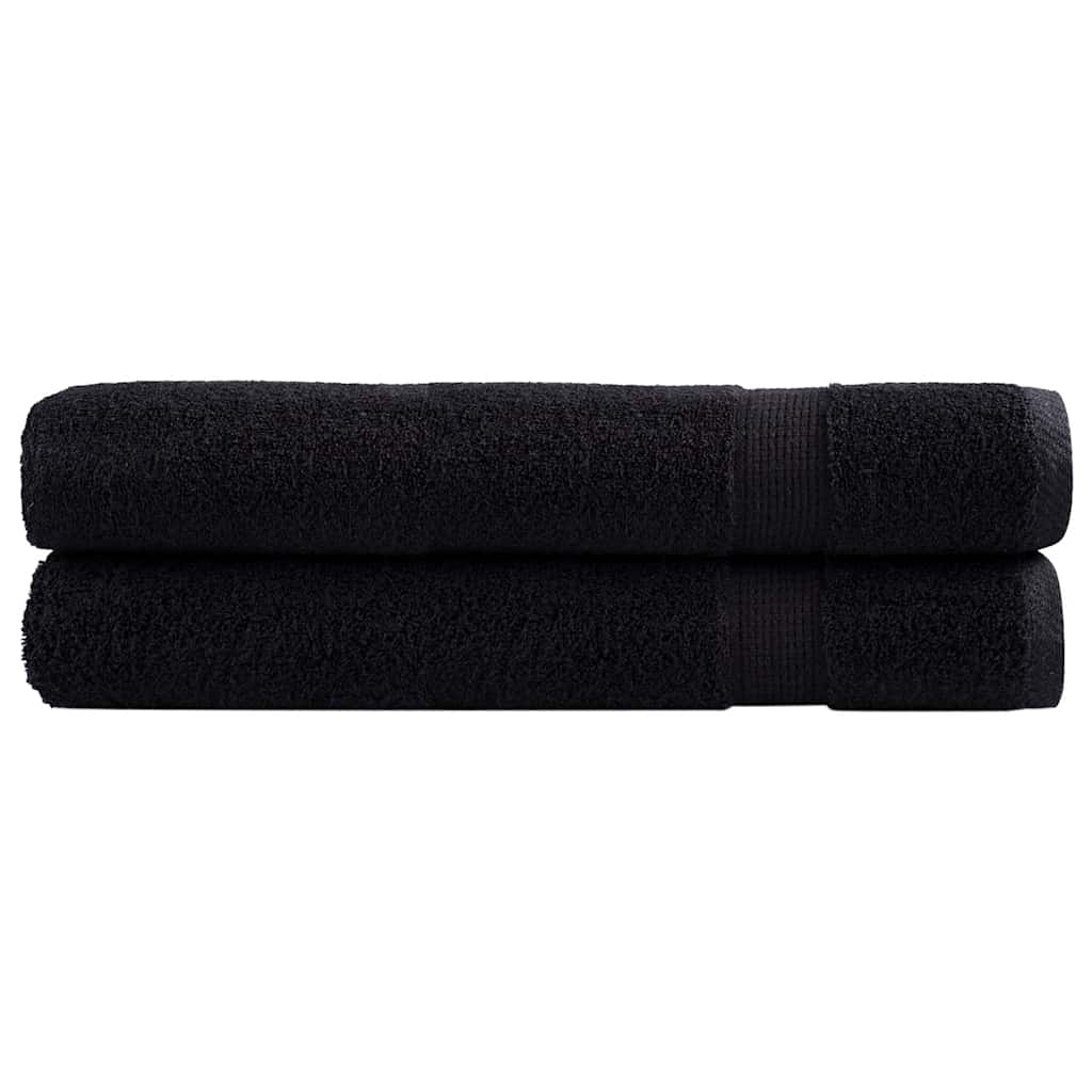 JUNG Vida Premium-Handtücher SOLUND 2 Stk. Schwarz 100x200 cm 600 g/m²