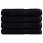 JUNG Vida Premium-Handtücher SOLUND 4 Stk. Schwarz 100x200 cm 600 g/m²
