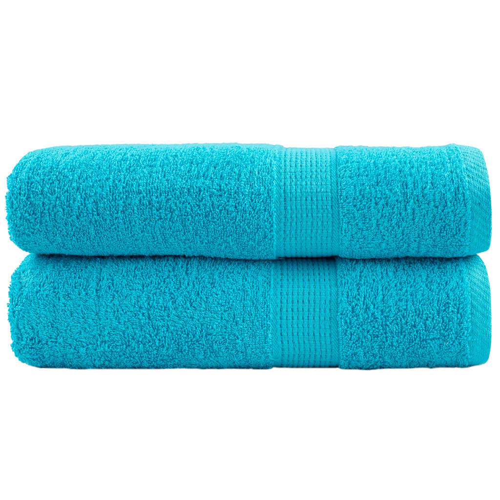 JUNG Vida Premium-Handtücher SOLUND 2 Stk. Türkis 50x100 cm 600 g/m²