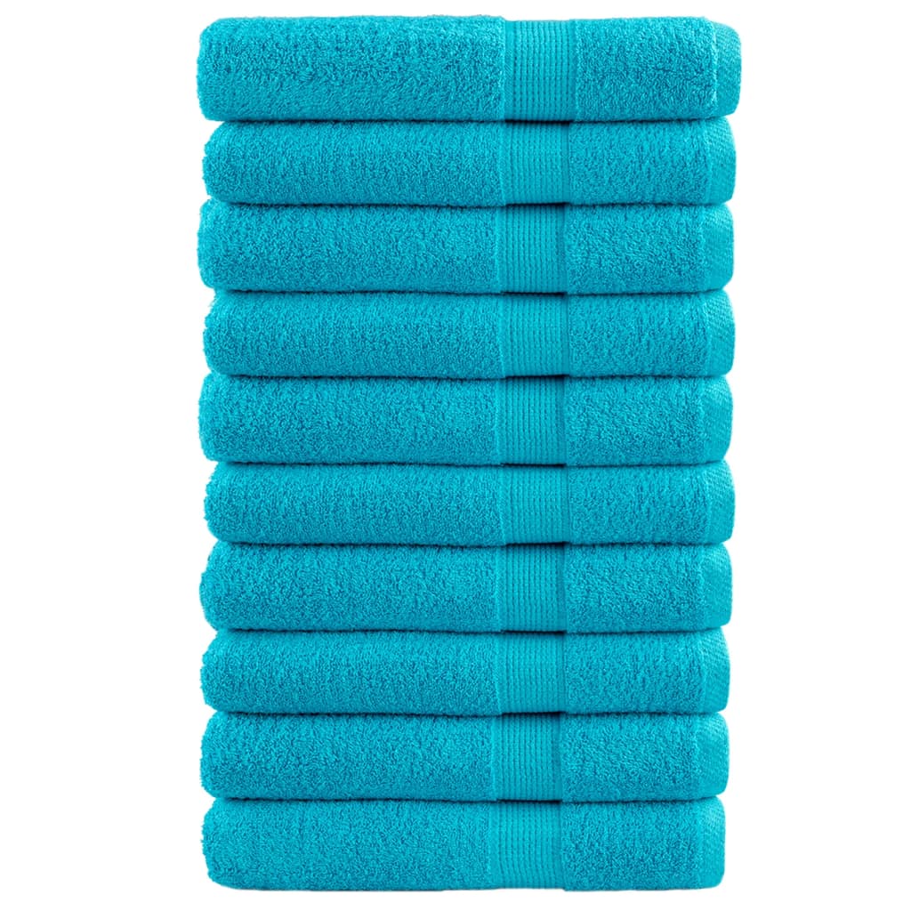 JUNG Vida Premium-Saunatücher SOLUND 10 Stk. Türkis 80x200 cm 600 g/m²