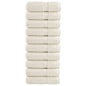 JUNG Vida Premium Waschhandtücher SOLUND 10 Stück Creme 30x30 cm 600 g/m²