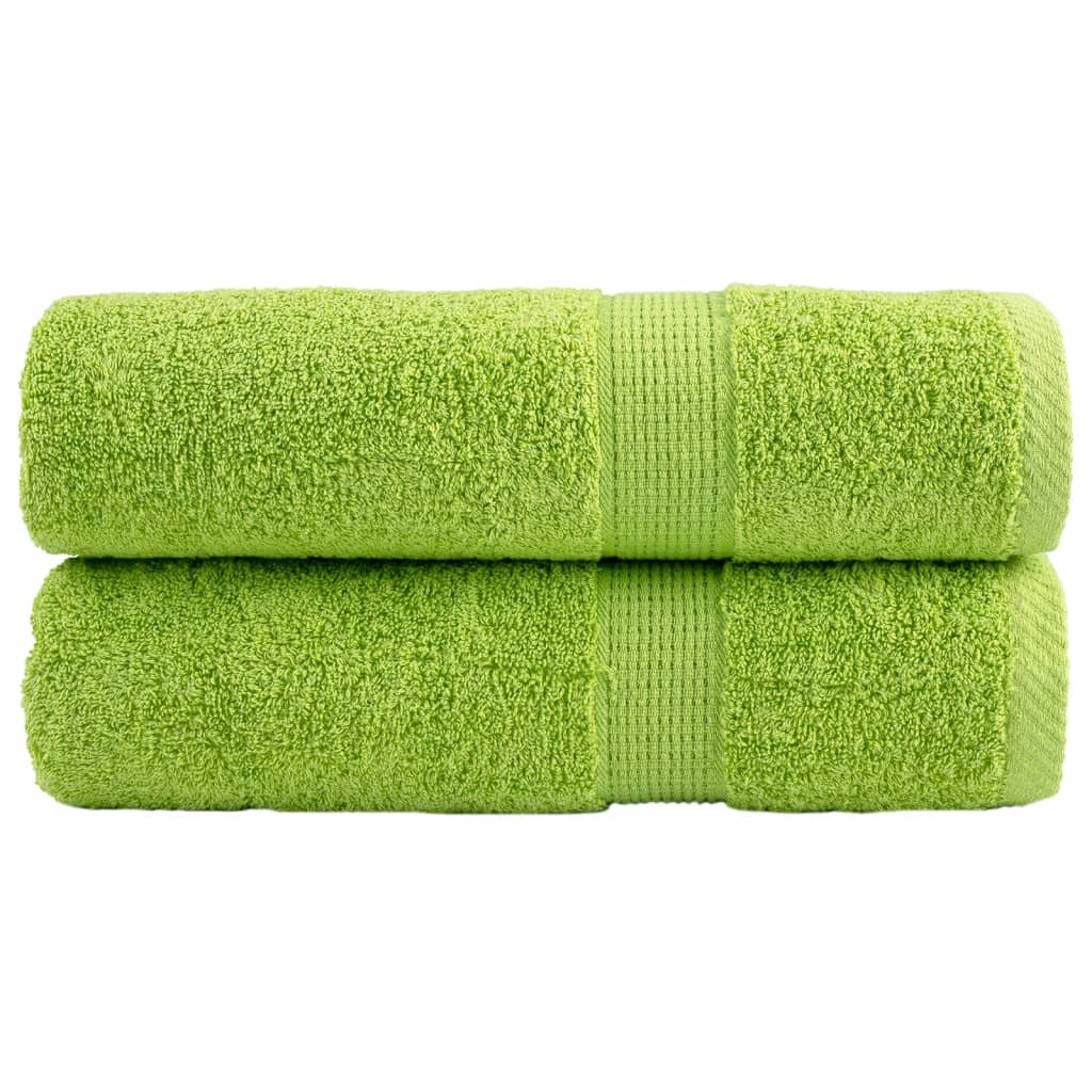 JUNG Vida Premium-Duschtücher SOLUND 2 Stk. Apfelgrün 70x140 cm 600 g/m²