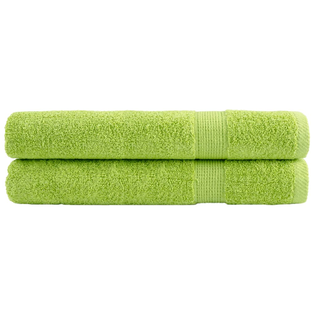 JUNG Vida Premium-Handtücher SOLUND 2 Stk. Apfelgrün 100x200 cm 600 g/m²