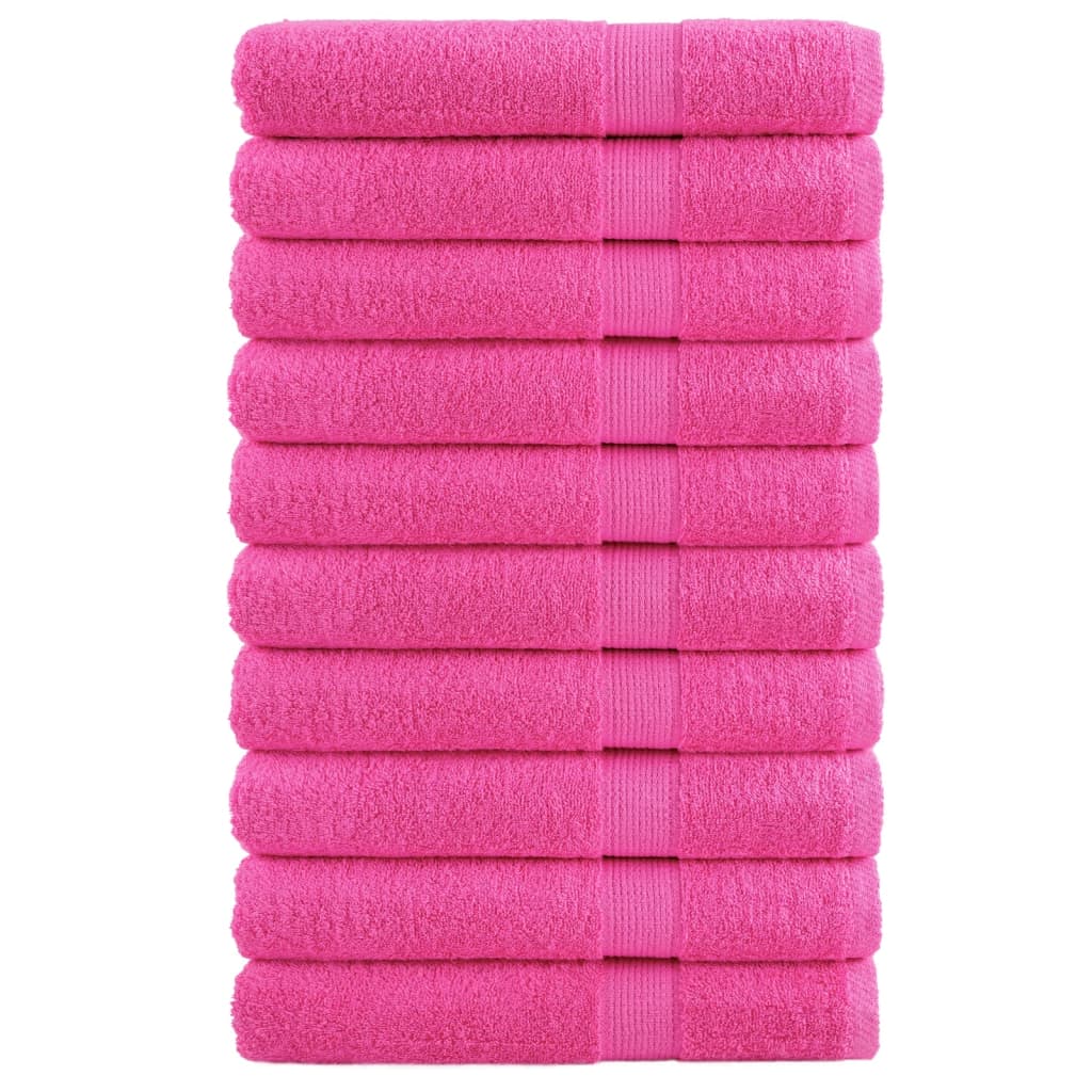 JUNG Vida Premium-Handtücher SOLUND 10 Stk. Rosa 100x200 cm 600 g/m²