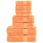 JUNG Vida 8 tlg. Premium-Handtuch-Set SOLUND Orange 600 g/m²