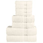 JUNG Vida 8 tlg. Premium-Handtuch-Set SOLUND Creme 600 g/m²