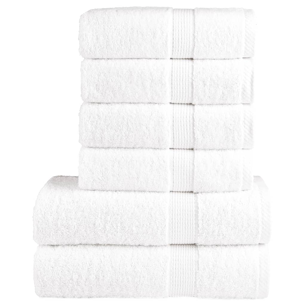 JUNG Vida 6 tlg. Premium-Handtuch-Set SOLUND Weiß 600 g/m²