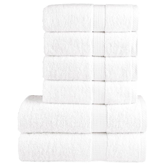 JUNG Vida 6 tlg. Premium-Handtuch-Set SOLUND Weiß 600 g/m²