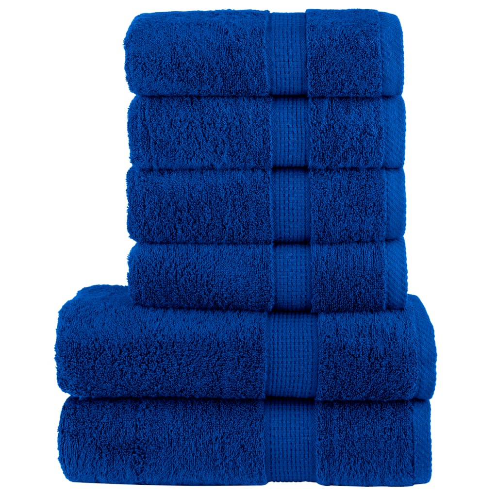 JUNG Vida 6 tlg. Premium-Handtuch-Set SOLUND Blau 600 g/m²