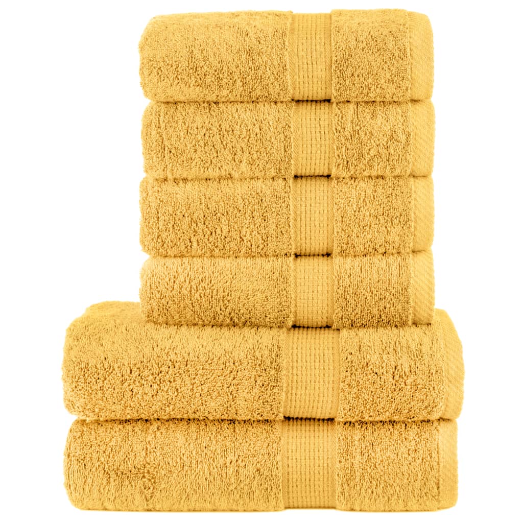 JUNG Vida 6 tlg. Premium-Handtuch-Set SOLUND Golden 600 g/m²