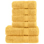 JUNG Vida 6 tlg. Premium-Handtuch-Set SOLUND Golden 600 g/m²