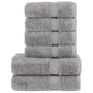 JUNG Vida 6 tlg. Premium-Handtuch-Set SOLUND Grau 600 g/m²
