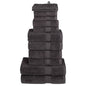 JUNG Vida 12 tlg. Premium-Handtuch-Set SOLUND Anthrazit 600 g/m²