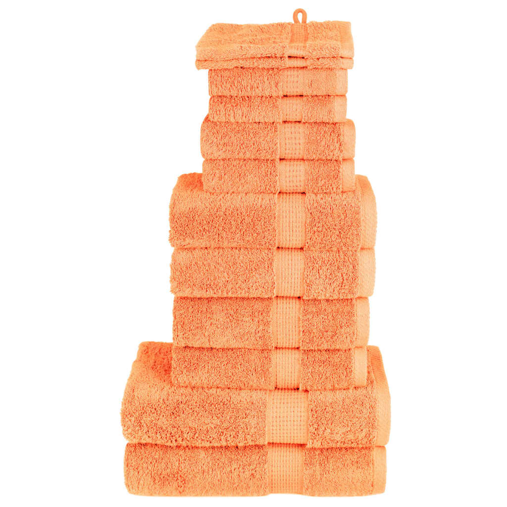 JUNG Vida 12 tlg. Premium-Handtuch-Set SOLUND Orange 600 g/m²