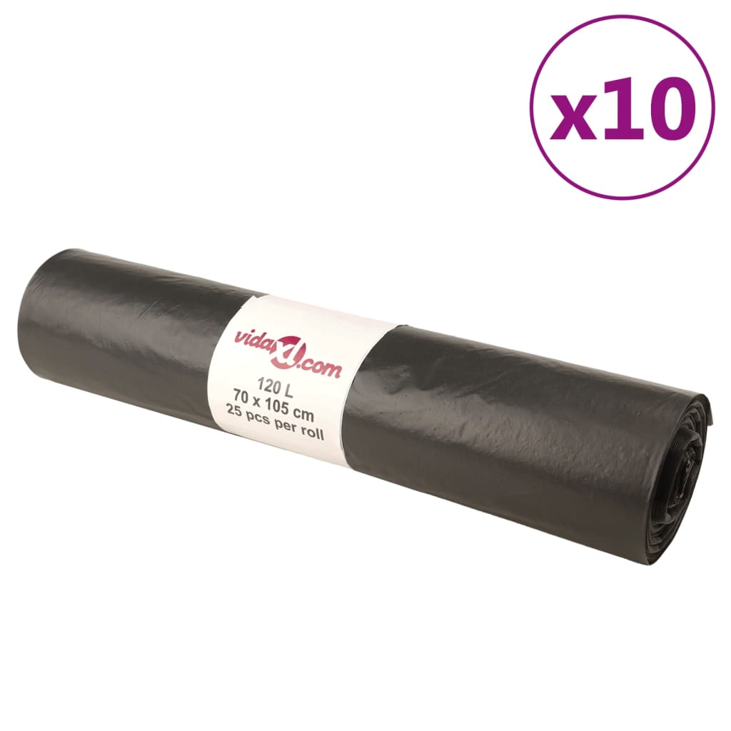 JUNG Vida Müllsäcke 250 Stk. Schwarz 120 L