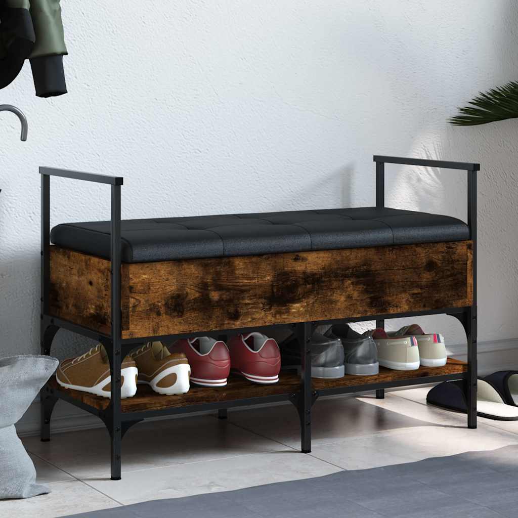 JUNG Vida Schuhbank Räuchereiche 85,5x42x57,5 cm Holzwerkstoff