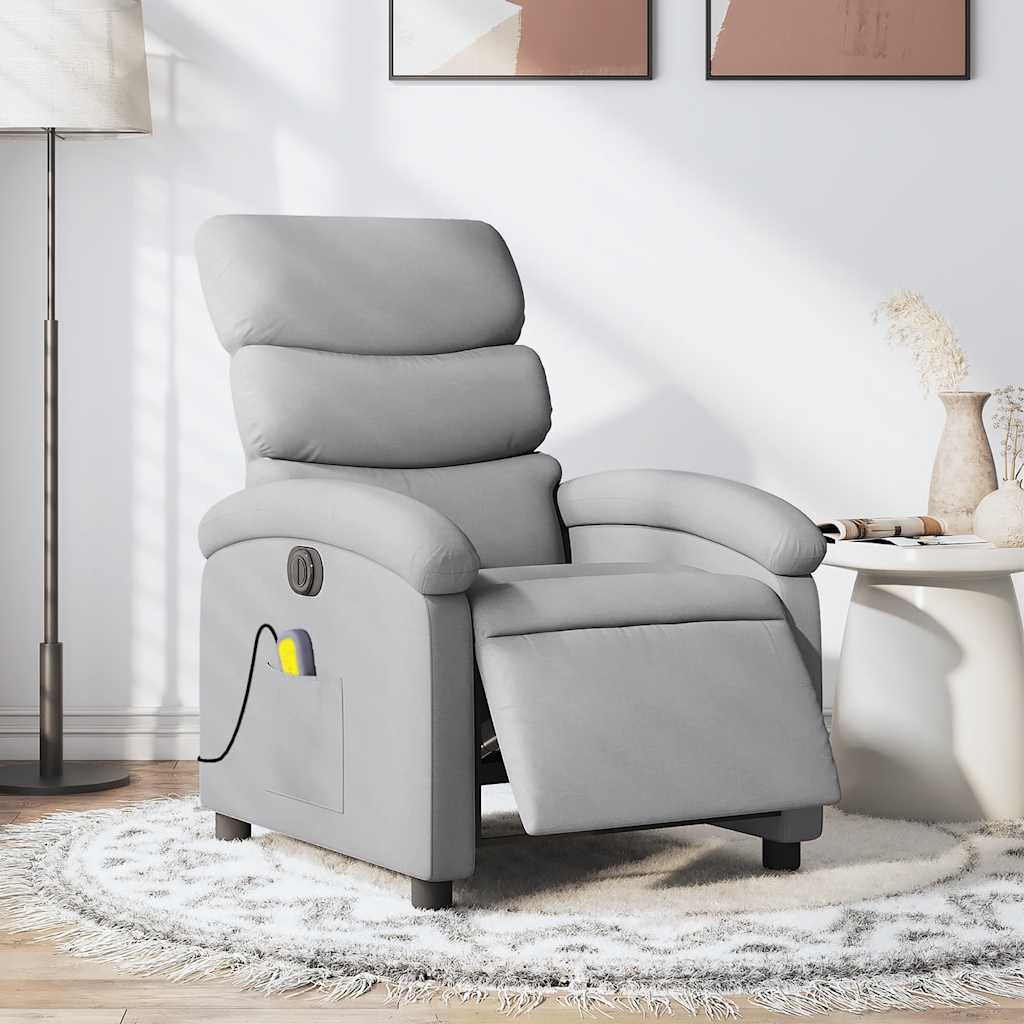 JUNG Vida Massagesessel Elektrisch Hellgrau Stoff