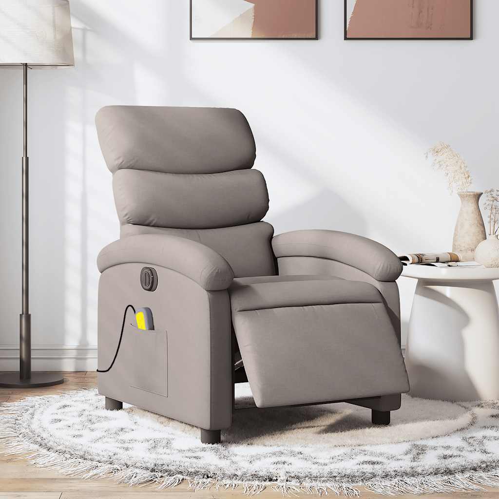 JUNG Vida Massagesessel Elektrisch Taupe Stoff