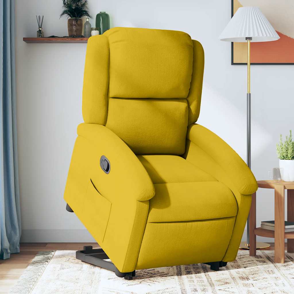 JUNG Vida Relaxsessel mit Aufstehhilfe Gelb Samt