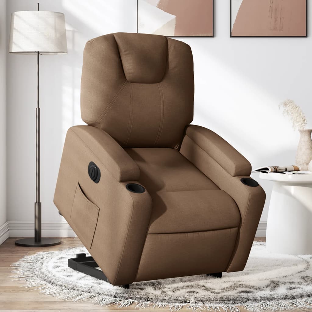 JUNG Vida Relaxsessel mit Aufstehhilfe Elektrisch Braun Stoff