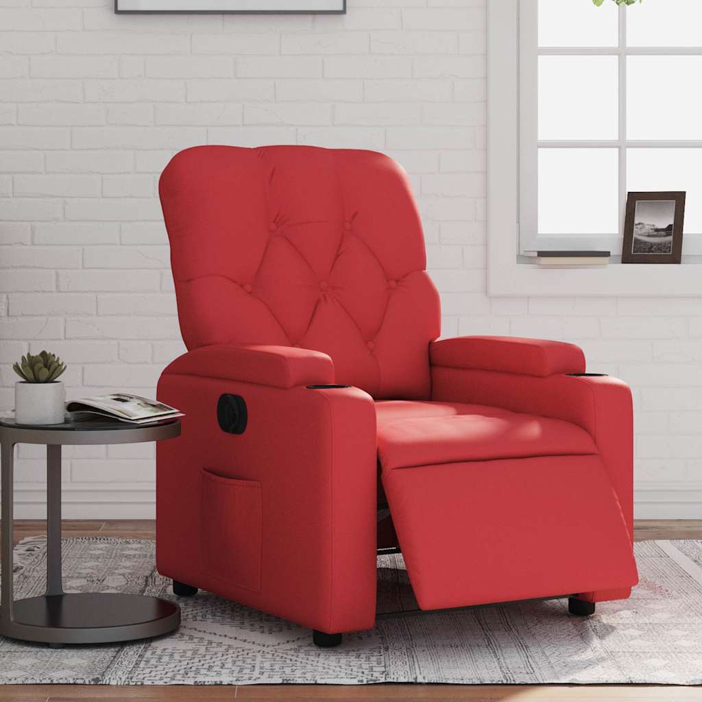JUNG Vida Relaxsessel Elektrisch Rot Kunstleder
