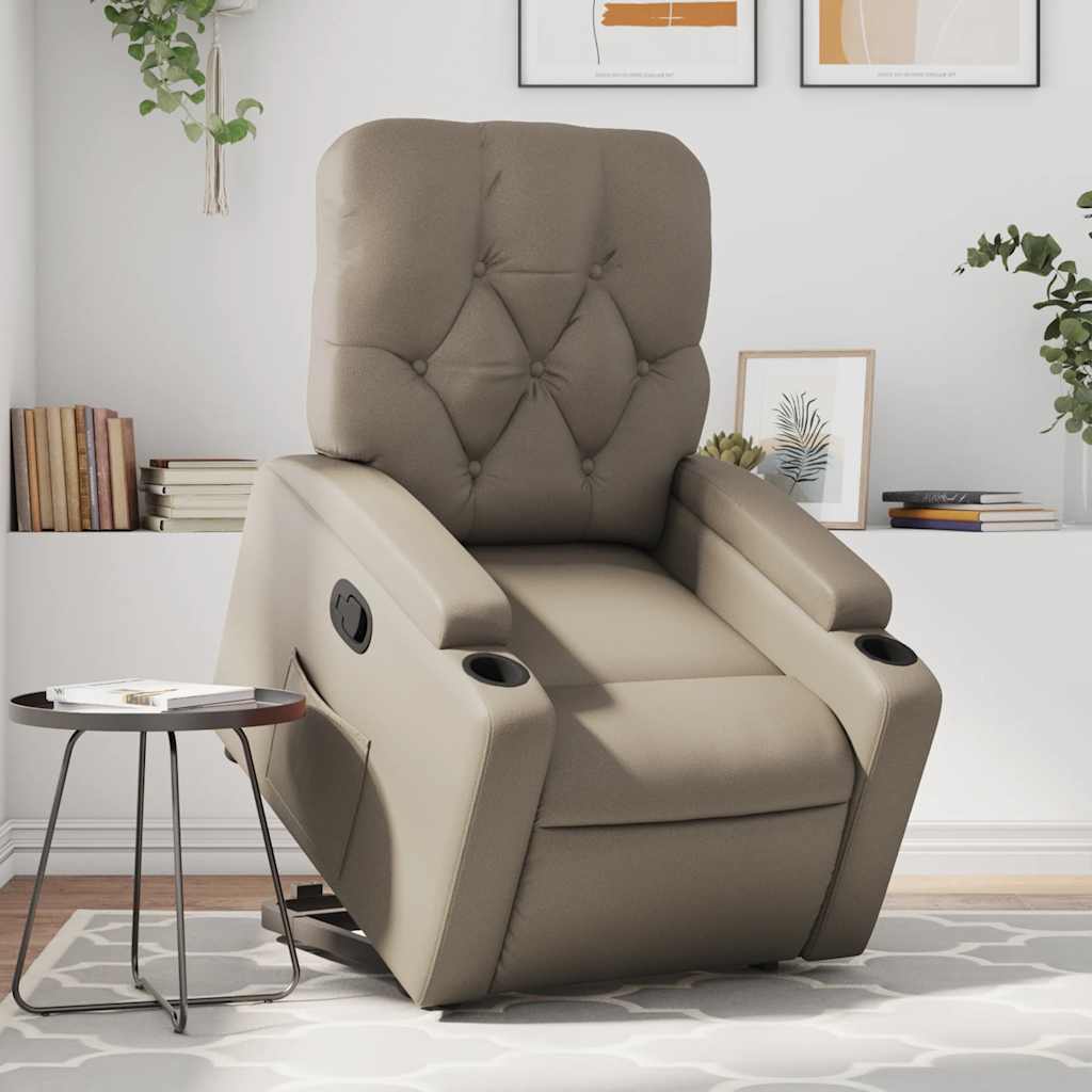 JUNG Vida Relaxsessel mit Aufstehhilfe Cappuccino-Braun Kunstleder