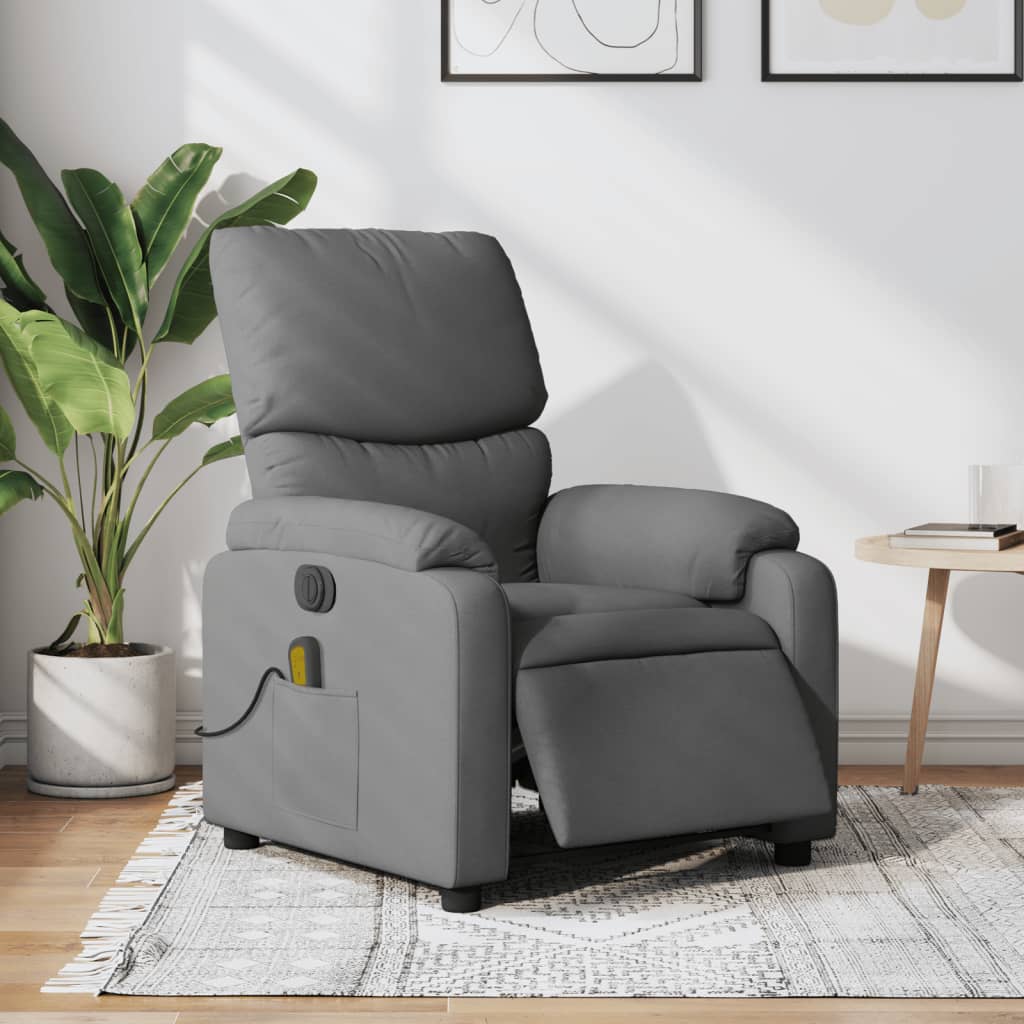 JUNG Vida Massagesessel Elektrisch Dunkelgrau Stoff