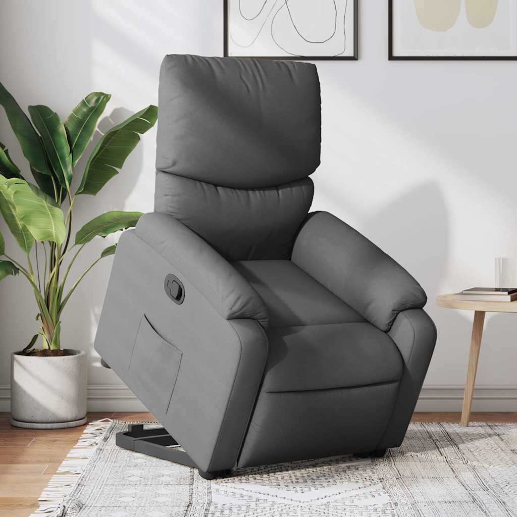 JUNG Vida Relaxsessel mit Aufstehhilfe Dunkelgrau Stoff