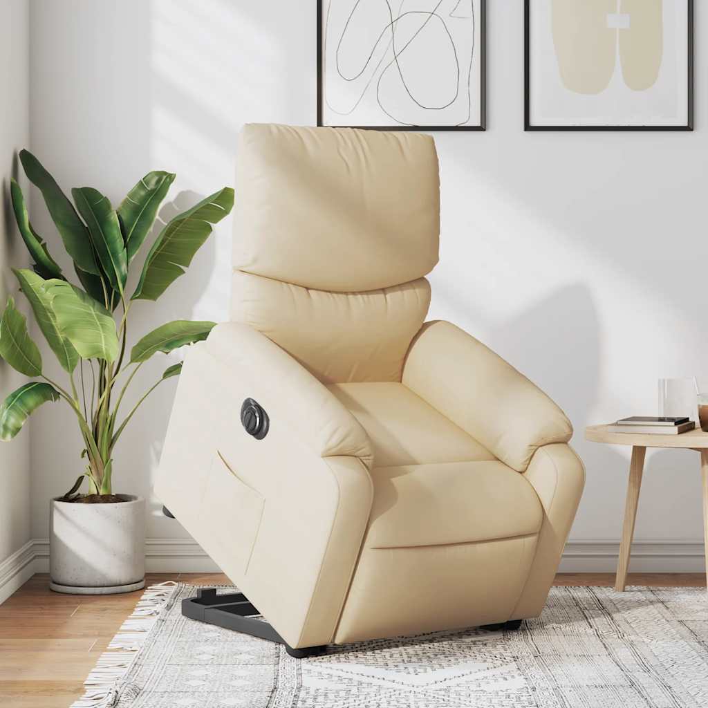 JUNG Vida Relaxsessel mit Aufstehhilfe Elektrisch Creme Stoff