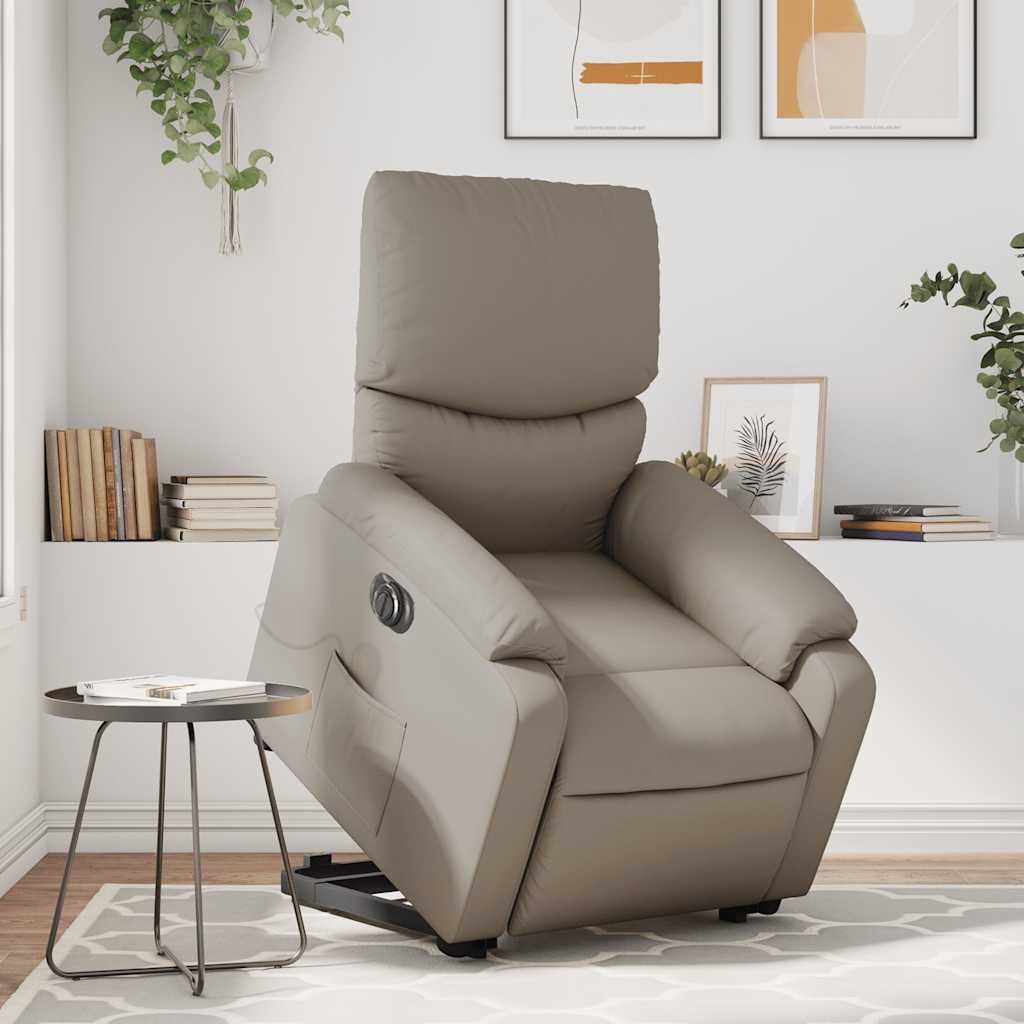 JUNG Vida Massagesessel mit Aufstehhilfe Elektrisch Cappuccino Kunstleder