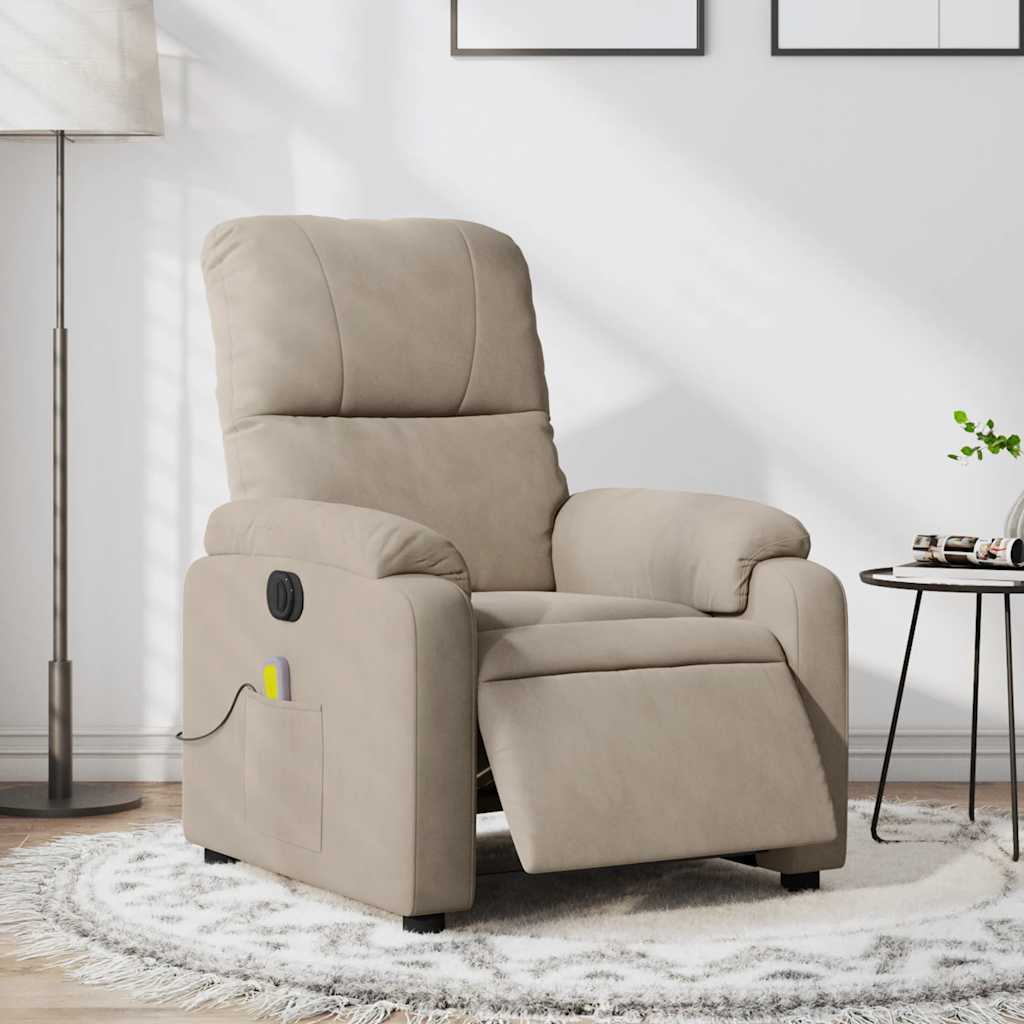 JUNG Vida Massagesessel Elektrisch Taupe Mikrofasergewebe
