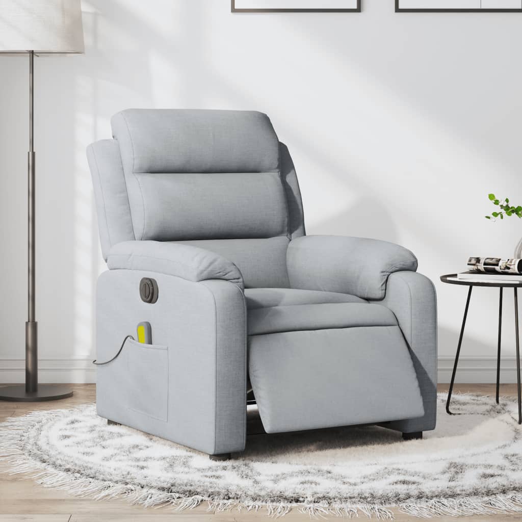 JUNG Vida Massagesessel Elektrisch Hellgrau Stoff