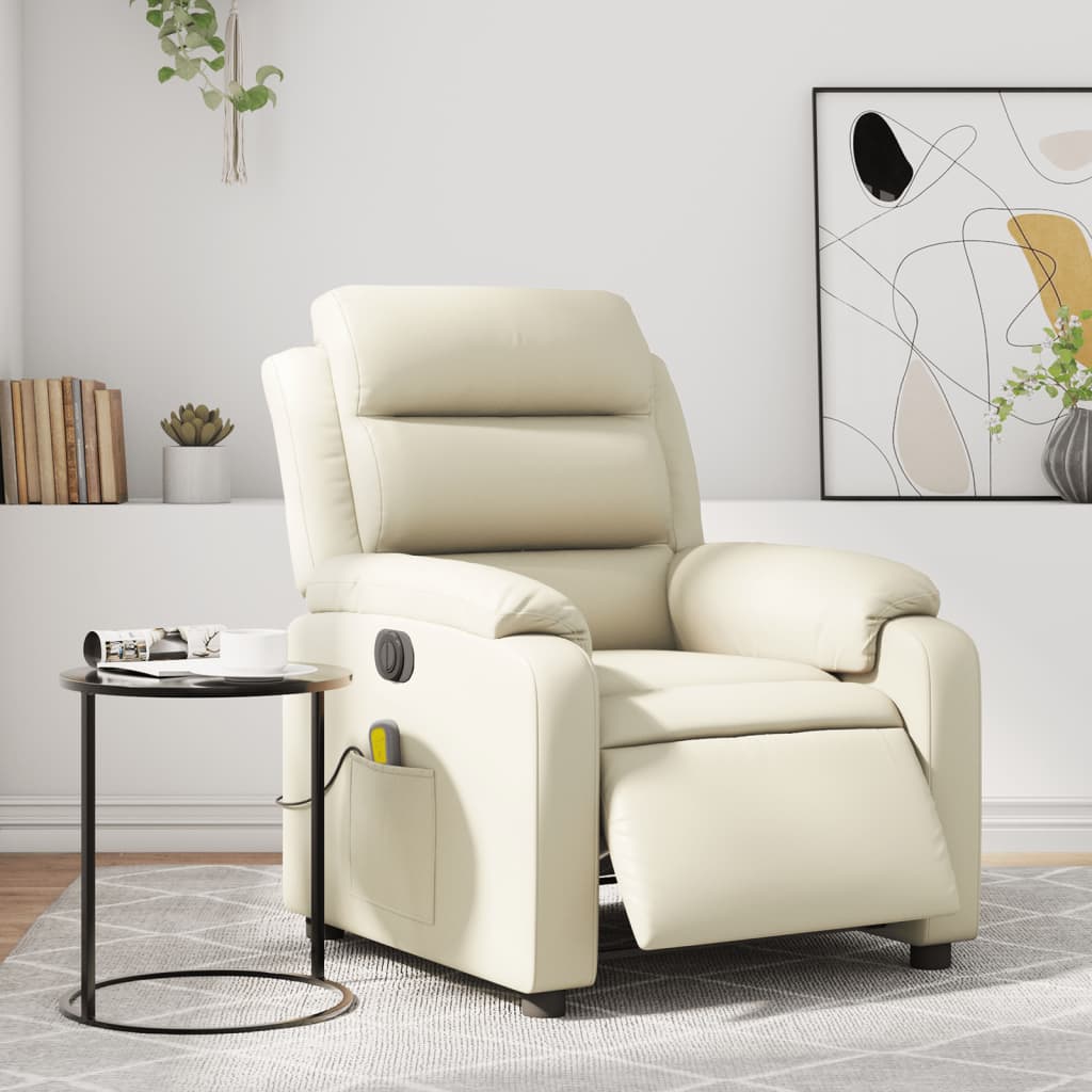 JUNG Vida Massagesessel Elektrisch Creme Kunstleder