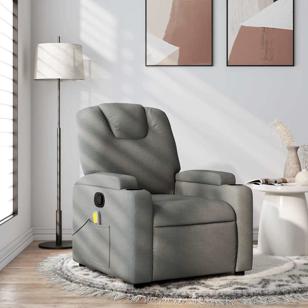 JUNG Vida Massage-Relaxsessel, Stoff, Dunkelgrau