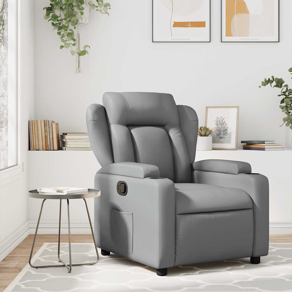 JUNG Vida Massagesessel Relaxsessel Grau Kunstleder