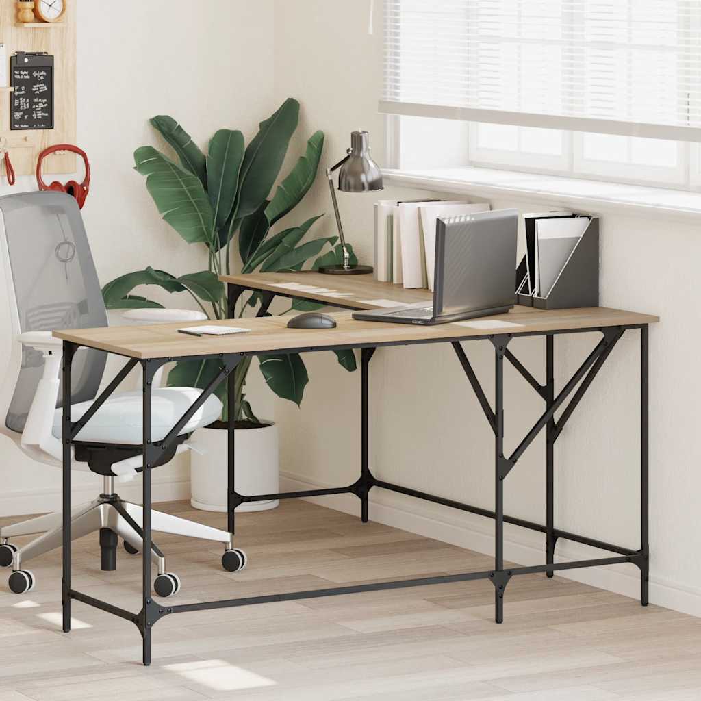 JUNG Vida Schreibtisch Sonoma-Eiche 149x149x75 cm Holzwerkstoff